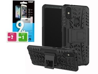 Etui Panzer Xiaomi Mi A2 czarny + szkło hartowane