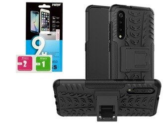 Etui Panzer Xiaomi Mi9 / Mi 9 czarny + szkło hartowane 9H
