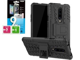 OnePlus 7 PRO Etui Nakładka Panzer z podstawką + szkło hartowane 9H