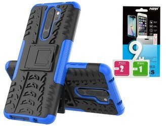 Xiaomi Redmi Note 8 PRO - Etui Nakładka Panzer + szkło hartowane 9H - niebieski