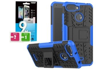 Etui Panzer Xiaomi Redmi 6A niebieski + szkło hartowane
