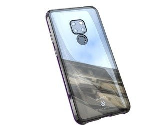 Etui Huawei Mate 20 | Magnetic Glass & Aluminium Czarny