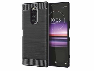 Etui Nakładka Carbon do Sony Xperia 1 czarny