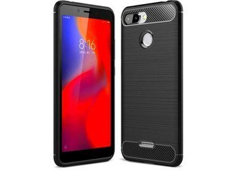 Motorola Moto G6 PLAY - Etui Pokrowiec Nakładka Carbon - czarny