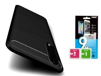Etui Carbon Huawei P20 Pro + szkło hartowane