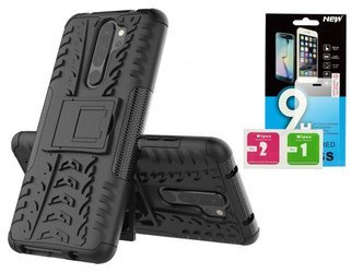 Xiaomi Redmi Note 8 PRO - Etui Nakładka Panzer + szkło hartowane 9H - czarny